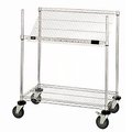 Global Industrial Easy Access Slant Shelf Chrome Wire Cart 36L x 18W x 40H 269009